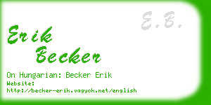 erik becker business card